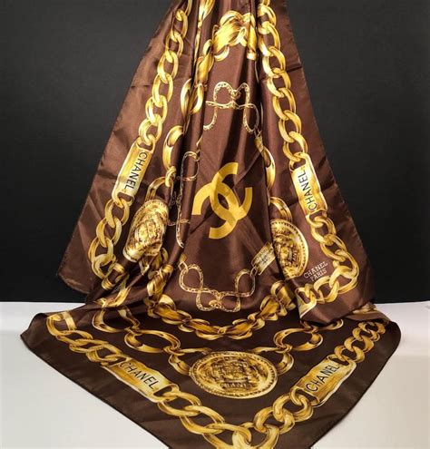 vintage chanel silk scarf